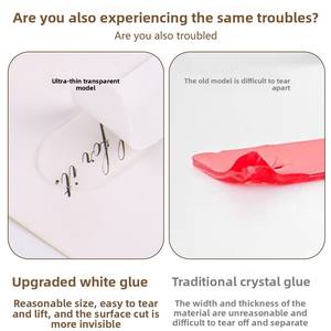 Colle à <span class=keywords><strong>ongles</strong></span> en cristal, bande longue, haute adhérence, sans résidus, imperméable, colle en résine double face, séchage rapide, non toxique, spéciale présentation - Product Image 3