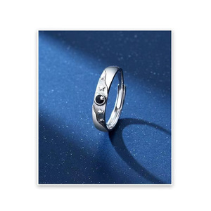 <span class=keywords><strong>Coppia</strong></span> di fedi nuziali set all'ingrosso <span class=keywords><strong>925</strong></span> <span class=keywords><strong>argento</strong></span> <span class=keywords><strong>coppia</strong></span> di anelli regolabili aperti con fascia in pietra di luna per lui o per lei - Product Image 6