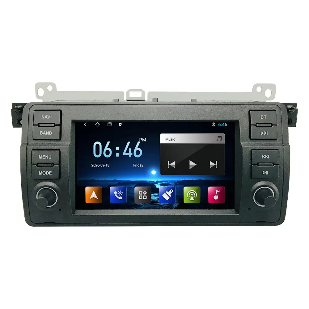 7 אינץ 2 דין אנדרואיד מערכת קיבולי מסך GPS ניווט אודיו לרכב נגן DVD עבור bmw e46 carplay