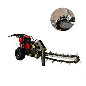 hand held trencher Ditching machine chain Ditching 15hp powered chain trencher digging