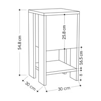 Table de chevet en bois au design unique et élégant avec étagère ouverte, vente en gros, MOQ 300