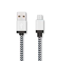 Câble de données Micro USB tressé en nylon 3A à charge rapide de haute qualité, logo OEM, 1m/2m, pour téléphone portable et ordinateur