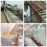 Moderner Edelstahl-Glashalter Verstellbare Glasklammer für Treppengeländer-Designs
