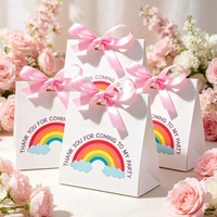 Sac cadeau de remerciement avec imprimé arc-en-ciel, sac de courses pour cadeaux de fête