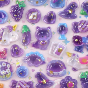 Pegatina 3D de Resina Epoxi con Relieve, Diseño de Dibujos Animados para Niños, Conejo, Oso, Peces Submarinos, Impresión China - Product Image 3