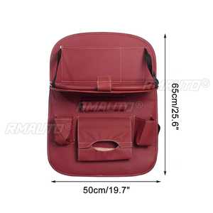 <b>Car</b> <b>Seat</b> Back Organizer PU Leather Pad <b>Bag</b> <b>Car</b> Storage Organizer Foldable Table Tray Travel Storage <b>Bag</b> Auto Accessories - Product Image 6