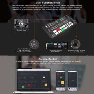 Movmagic M4E 5 Kanallı 4K HD Video Mikseri, PTZ Kontrolü, Geçiş Efektleri ve Canlı Yayın için LOGO PIP Fonksiyonu ile - Product Image 5