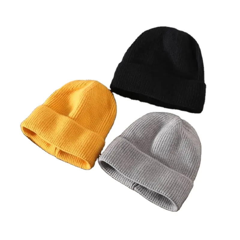 Beanies Katoen Cc Hoeden Jacquard Boy Winter Hoed Nfl Volwassen Gescheurde Smiley Paarse Patch Kids Dunne Beer Beanie