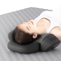 Oreiller de massage pour traction cervicale avec compresse chaude, vibration Shiatsu, soulagement de la douleur et soutien dorsal