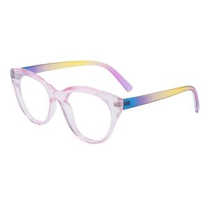 نظارات VisualMate أحدث تصميم مضاد للضوء الأزرق قوس قزح للعين القط إطار سيندي نظارات بصرية ملونة بسعر المصنع - Product Image 1