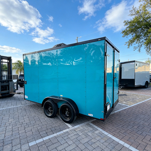 Remorque de camion-restaurant de 13 pieds entièrement équipée en acier inoxydable résistant à la rouille, cuisine mobile avec homologation DOT CE pour hot-dogs et restauration rapide - Product Image 2