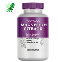 Capsules de magnésium complexe à base de citrate d'oxyde végétarien et de glycinate de magnésium, marque privée OEM