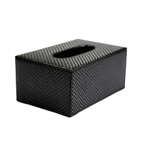 Boîte à mouchoirs de luxe en fibre de carbone, anti-poussière, résistante à l'usure, de haute qualité, pour la maison et l'hôtel, certifiée CE