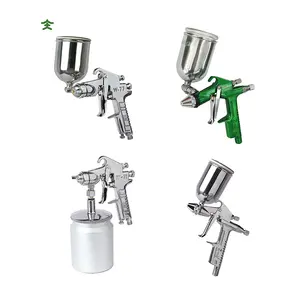 Industrial Grade Automóvel Pintura Pistola Portátil Aço Inoxidável Bocal Pneumático Air Spray Gun