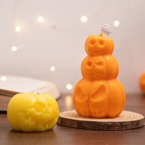 Bougie parfumée citrouille d'Halloween personnalisée, ornement créatif pour la maison, souvenir de vacances, cadeau, fabrication OEM, vente en gros - Product Image 2