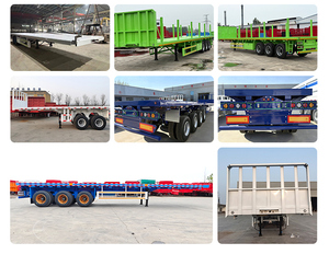 Nouvelles remorques <span class=keywords><strong>de</strong></span> camion d'occasion 40 pieds, plateau plat, semi-remorque porte-conteneurs 2, 3 ou 4 essieux, prix <span class=keywords><strong>de</strong></span> la semi-remorque plateau - Product Image 6