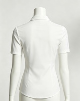T-shirt de compétition de golf blanc à manches courtes pour filles, vêtements d'équitation