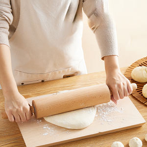 دبوس لف خشب الزان مخصص ، تشطيب طبيعي بدون طلاء ، بكرة معجنات شمعية لمطبخ خبز الدمبلينغ - Product Image 1