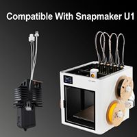 Kit Hotend untuk Snapmaker U1 Kepala Cetak Ekstruder Pemanas Cepat Keramik dengan Nosel Baja yang Diperkeras Termasuk Sikat Kaus Kaki Silikon