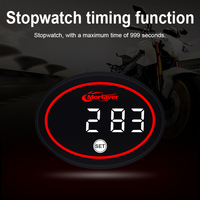 Model Baru Monitor Multifungsi Mode 4-in-1 untuk Motor, Menampilkan Waktu, Suhu, dan Voltmeter dengan 7 Warna Lampu