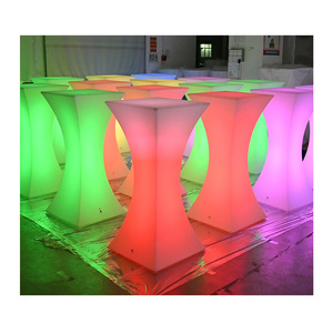 Rechargeable Sofa with Illuminated Flashing Bar Table Light Color Change LED Lighted Cocktail Tables for Parties