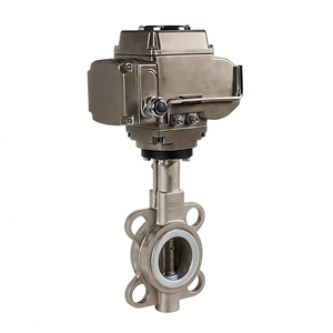 Vanne papillon motorisée électrique de contrôle de débit d'eau, DN150 PN16, 6 pouces, 12 volts, type wafer, avec revêtement en PTFE - Product Image 5