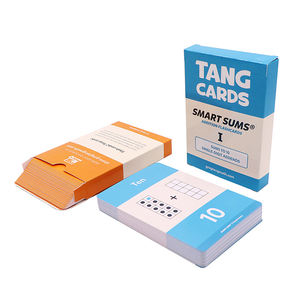 การ์ดแฟลชคำศัพท์คณิตศาสตร์และตัวอักษรแบบกำหนดเองราคาโรงงาน WJPC ขายส่ง การ์ดแฟลชการเรียนรู้การคูณสำหรับเด็ก - Product Image 1