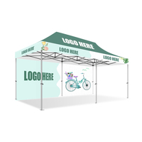 Tente de réception pliante OEM ODM, imperméable, portable, 3x6m, avec logo personnalisé, toit en toile 600D, gazebo, tente d'exposition