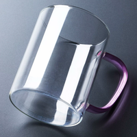 Tasses à café en verre cristal King, ensemble de tasses à thé transparentes de 750 ml, tasses en verre avec poignées, tasses en verre pour latte, cappuccino et thé