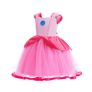 Nueva llegada niñas melocotones TV <span class=keywords><strong>y</strong></span> película disfraces tutú vestido niños Halloween Cosplay fiesta <span class=keywords><strong>de</strong></span> cumpleaños Marios con <span class=keywords><strong>princesa</strong></span> melocotón <span class=keywords><strong>disfraz</strong></span> - Product Image 2