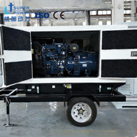 Groupe électrogène diesel silencieux triphasé de type remorque portable 100KVA-300KVA avec certificat CE ISO, prise en charge ATS, ODM/OEM