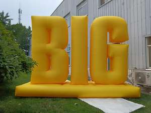 Lettres Gonflables Jaunes Personnalisées Géantes Lumineuses LED pour Publicité Extérieure - Product Image 4