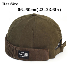 <span class=keywords><strong>Bonnet</strong></span> sans visière Docker en velours côtelé pour hommes et femmes, style Y2K vintage rétro streetwear, pour l'hiver et l'<span class=keywords><strong>automne</strong></span> - Product Image 6