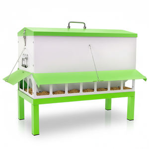 <span class=keywords><strong>Mangeoire</strong></span> à poulet JH-Mech avec 18 ports, couvercle verrouillable, grande capacité, <span class=keywords><strong>anti</strong></span>-rats, en acier galvanisé, verte - Product Image 1