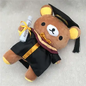 Haute Qualité Bachelor Uniformes Jouets Graduation Docteur Caps En Peluche Jouet Maître Uniformes Ours Poupées