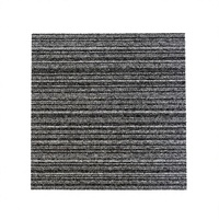 Tapis en polypropylène original 50x50cm, lot de 20, gris foncé à rayures, ignifuge, lavable, fabriqué en Chine