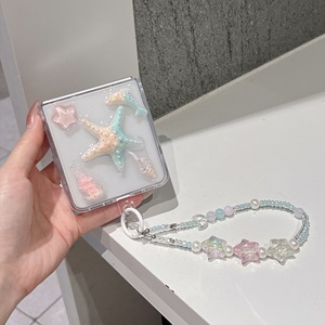 <span class=keywords><strong>Coque</strong></span> <span class=keywords><strong>de</strong></span> <span class=keywords><strong>téléphone</strong></span> transparente scintillante style océan <span class=keywords><strong>Kawaii</strong></span> 3D avec coquillage et étoile <span class=keywords><strong>de</strong></span> mer, et sangle à perles pour Samsung Z Flip 8 7 6 5 4 pliable - Product Image 5