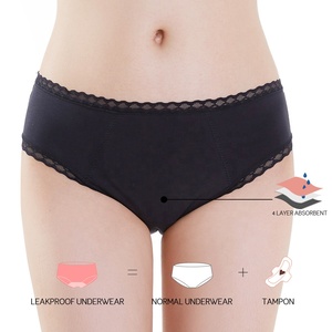 Lynmiss Venta al por mayor Bragas orgánicas de 4 períodos Bragas de período de humedad a prueba de fugas Durante la menstruación - Product Image 2