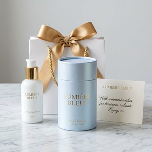 Emballage en papier nacré pour soins de la peau, boîte cylindrique personnalisée pour produits de beauté et soins du visage de luxe, logo personnalisé - Product Image 1
