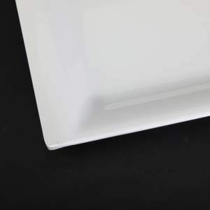 Assiette en mélamine moderne A5 bleu diamant, 8 pouces, carrée, rectangulaire, brillante, écologique, durable, vaisselle de camping en gros - Product Image 5