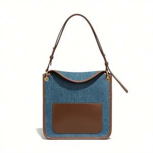 กระเป๋าแฟชั่นผู้หญิงดีไซน์เฉพาะกลุ่มกระเป๋าผ้ายีนส์ตะวันตกแบบเรียบง่ายแนววินเทจ - Product Image 6