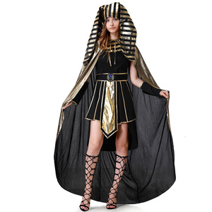 Disfraz de Halloween de Faraón Egipcio Cleopatra, Traje de Rey y Reina Romano Griego Antiguo para Hombres y Mujeres, Actuación Escénica - Product Image 4