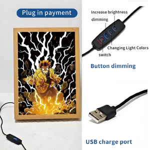 Impression UV Anime Luffy Cadre photo <span class=keywords><strong>en</strong></span> bois <span class=keywords><strong>Manga</strong></span> Design Décoration <span class=keywords><strong>de</strong></span> la maison Éclairage - Product Image 3