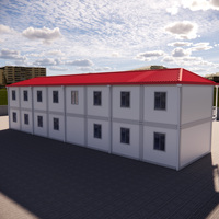 Maison préfabriquée modulaire en conteneurs, bâtiment en acier isolé à 2 étages pour l'hébergement sur chantier, logement temporaire et secours