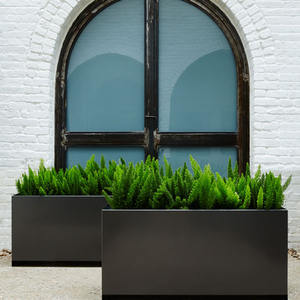 黒アルミニウム装飾植木鉢プランター/カスタマイズされたレーザー切断大型金属プランター - Product Image 4