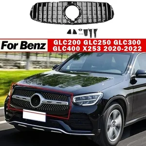 สำหรับ Mercedes Benz GLC-Class GLC200 GLC250 GLC300 GLC400 X253 2020-2022 ชุดแต่งกระจังหน้ากันชนหน้า รุ่นปรับโฉม - Product Image 1