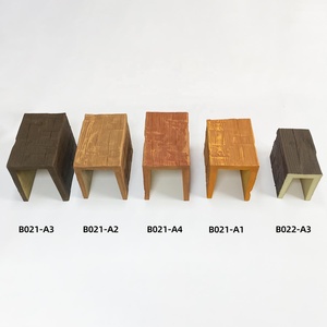 Chêne foncé café couleur polyuréthane Vintage <span class=keywords><strong>bois</strong></span> PU Faux <span class=keywords><strong>bois</strong></span> faisceau 2025 nouveau Design pour la décoration de la maison - Product Image 2