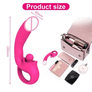Vibrador de varita AV con calefacción de 10 frecuencias para mujer, consolador vibrador para lamer la lengua de masturbación para mujer estilo conejo - Product Image 5