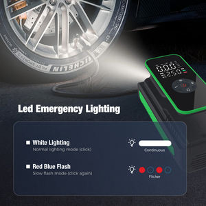 ضاغط هواء محمول للسيارة بقوة 150 رطل لكل بوصة مربعة، 12 فولت، بلاستيكي، لاسلكي، مع مقياس ضغط رقمي وإيقاف تلقائي، جهاز مراقبة ضغط الإطارات للسيارة - Product Image 6