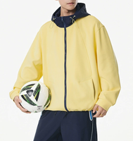 Veste à capuche colorée pour homme, fermeture éclair intégrale, coupe ample, décontractée, pour le printemps et l'automne, tenue de rue quotidienne